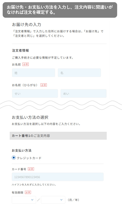 お届け先・送料のお支払方法等の指定